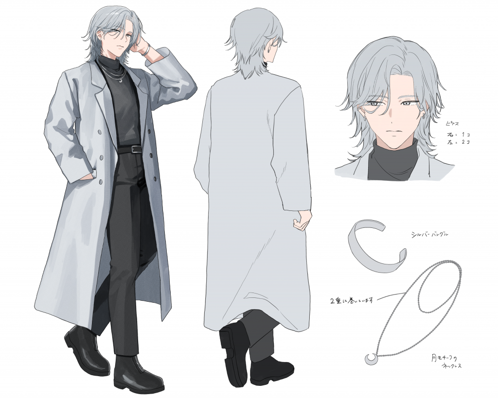 ルノの三面図・キャラクターデザイン