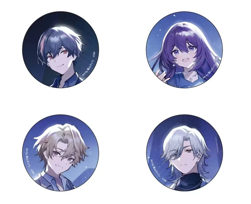 4人の缶バッジ
