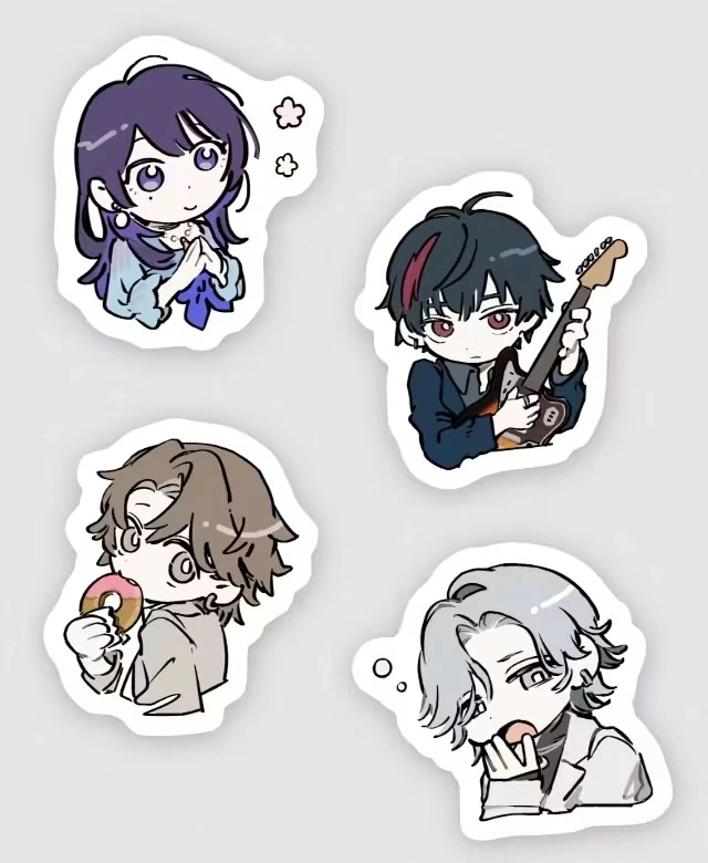 4人のステッカー